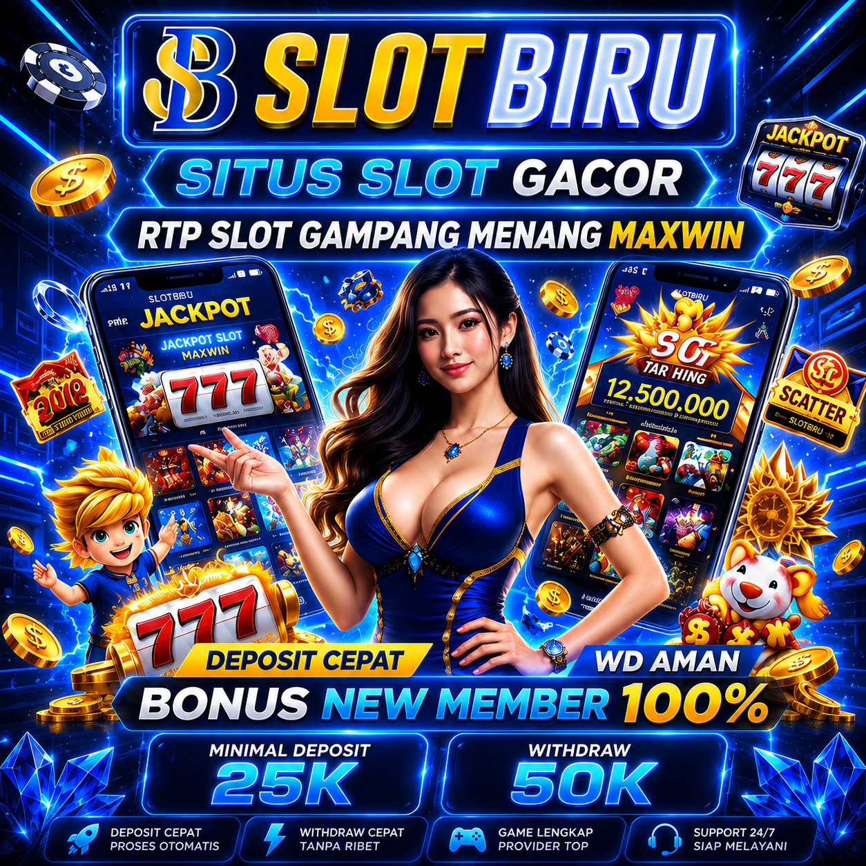 SLOTBIRU: Link Mudah Maxwin Slot Gacor 2026 Depo Pulsa Populer Indonesia