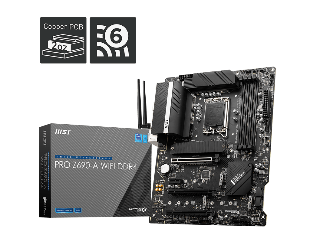 MSI PRO Z690-A WIFI DDR4 LGA 1700 Motherboard